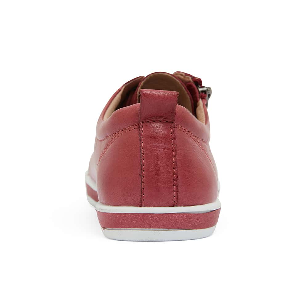 Whisper Sneaker in Red Leather
