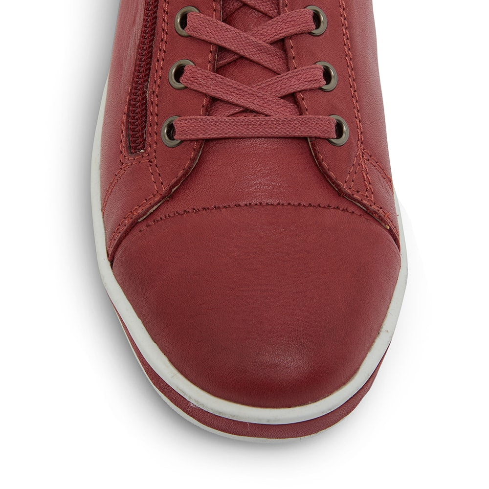 Whisper Sneaker in Red Leather
