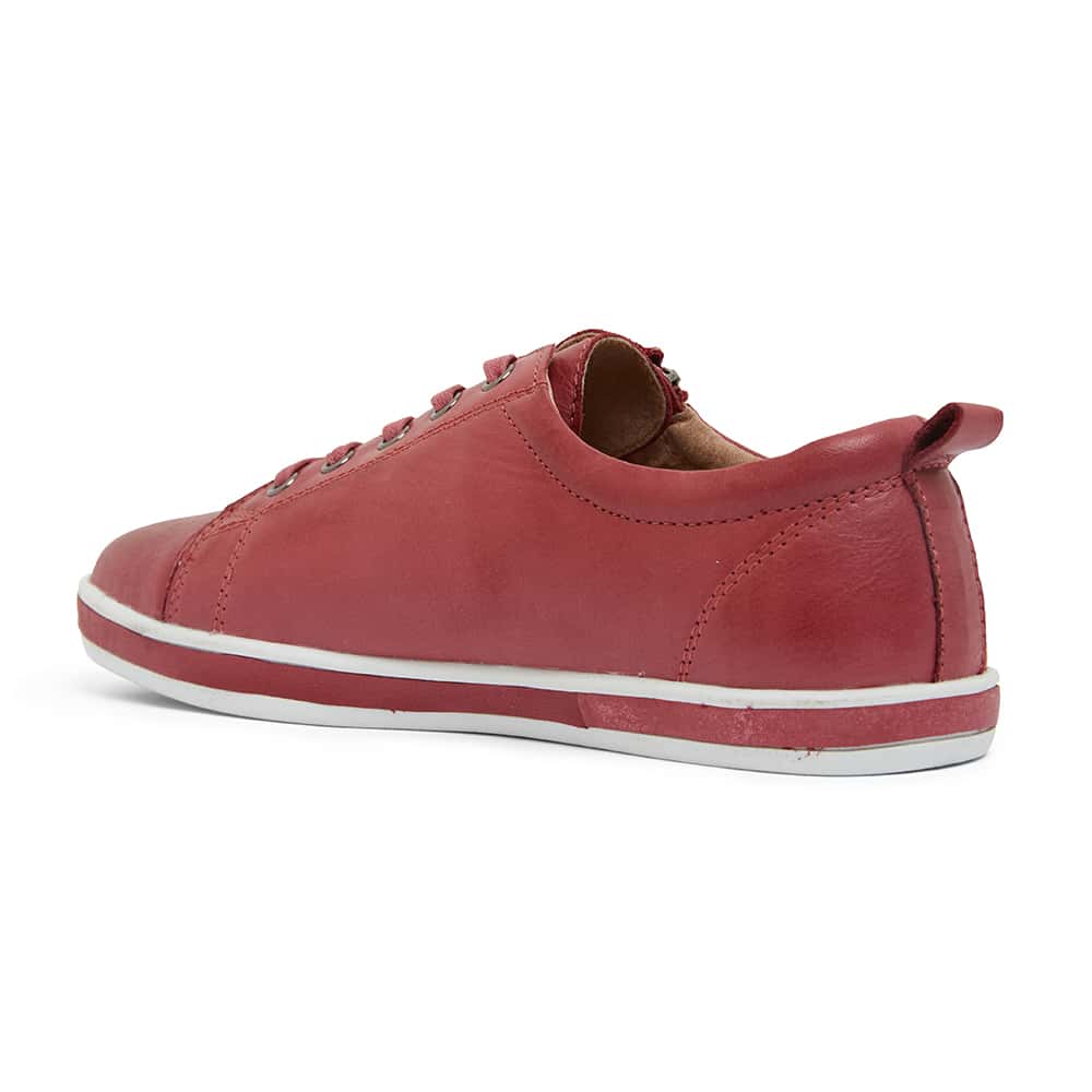 Whisper Sneaker in Red Leather