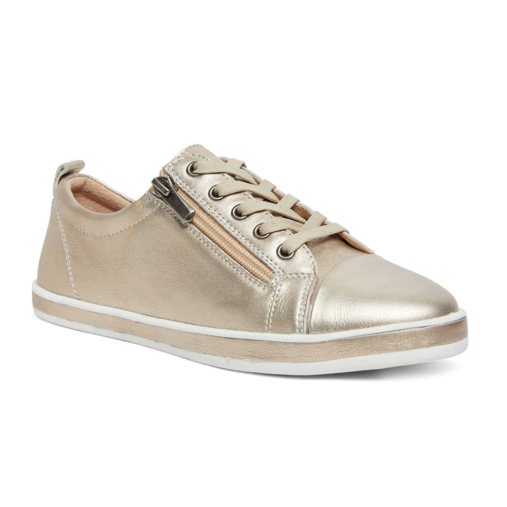 Whisper Sneaker in Soft Gold Leather