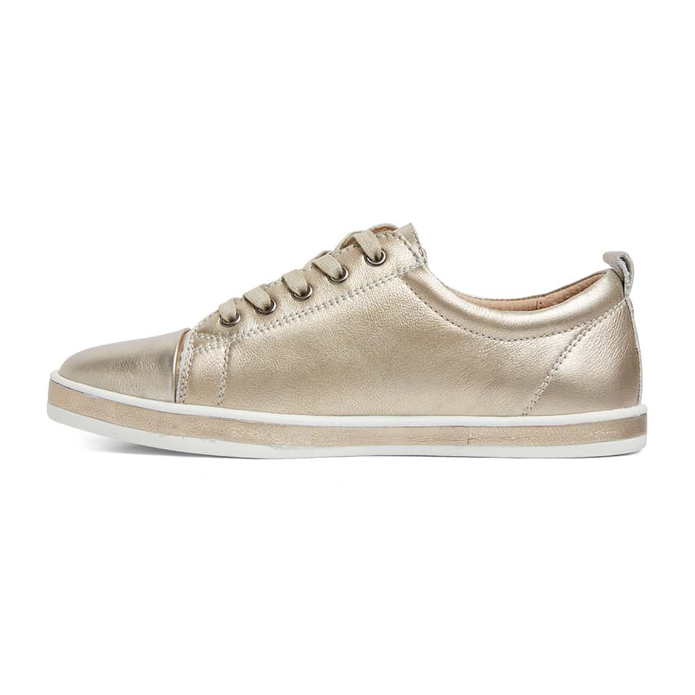 Whisper Sneaker in Soft Gold Leather