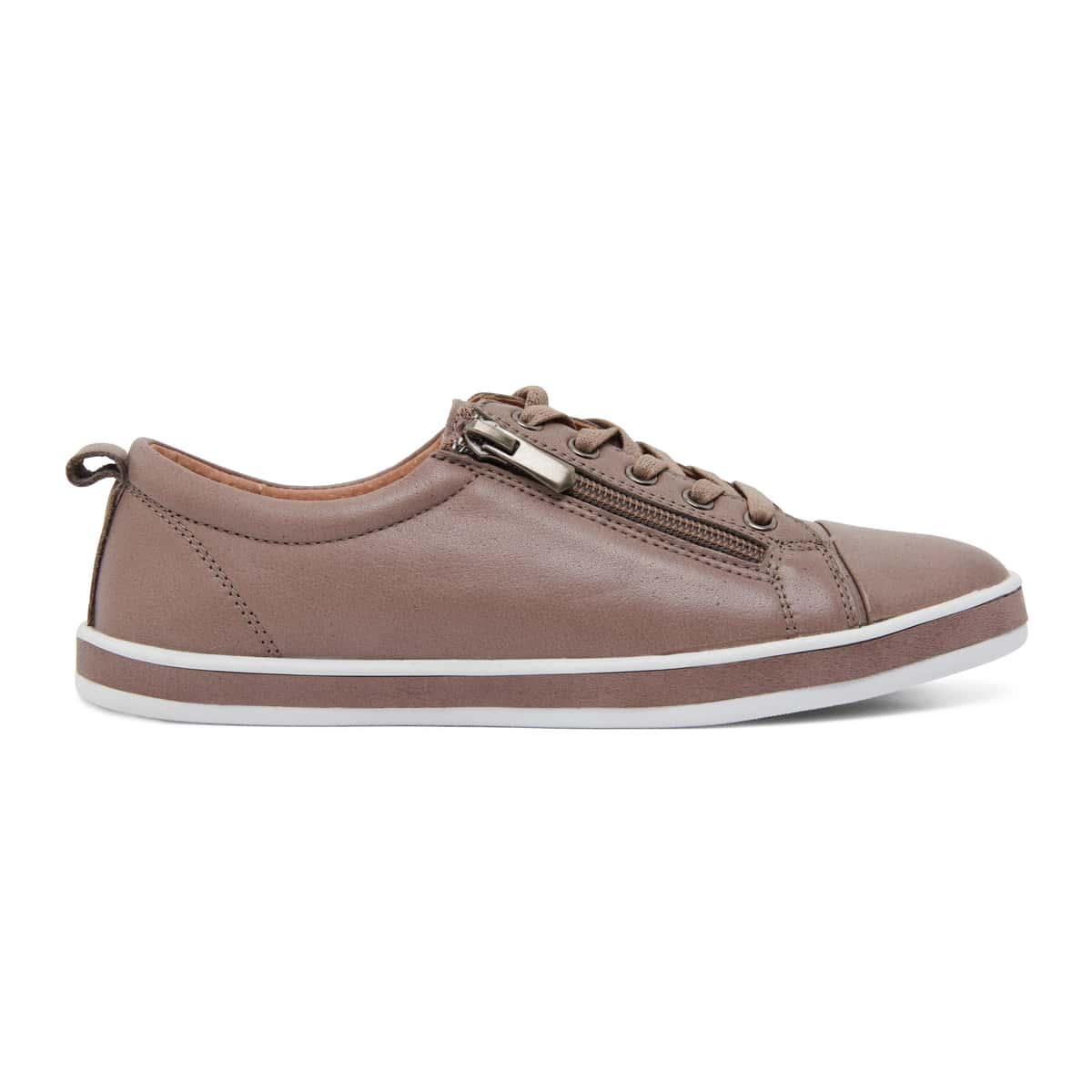 Whisper Sneaker in Taupe Leather