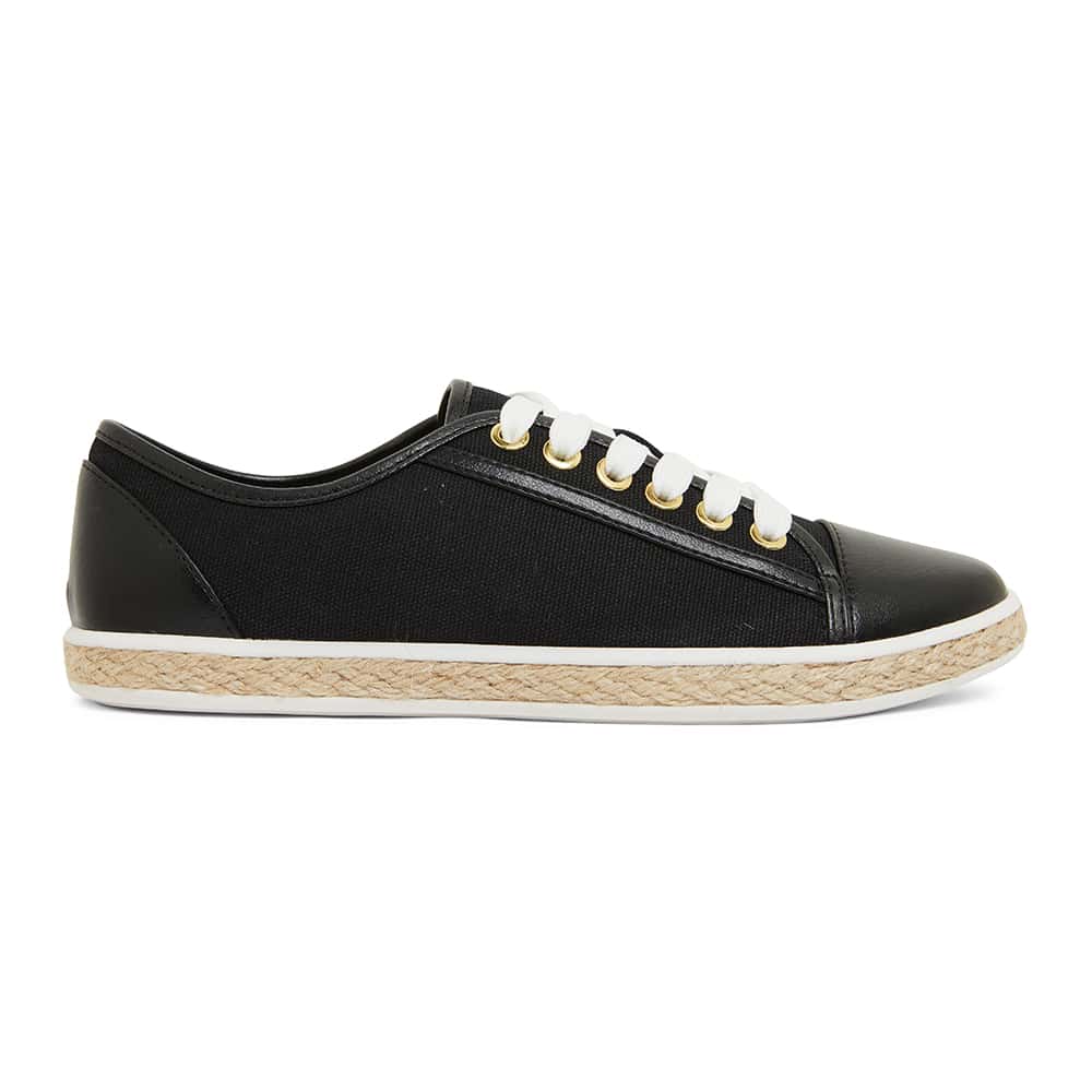 Yale Sneaker in Black Canvas & Smooth | Easy Steps | Shoe HQ