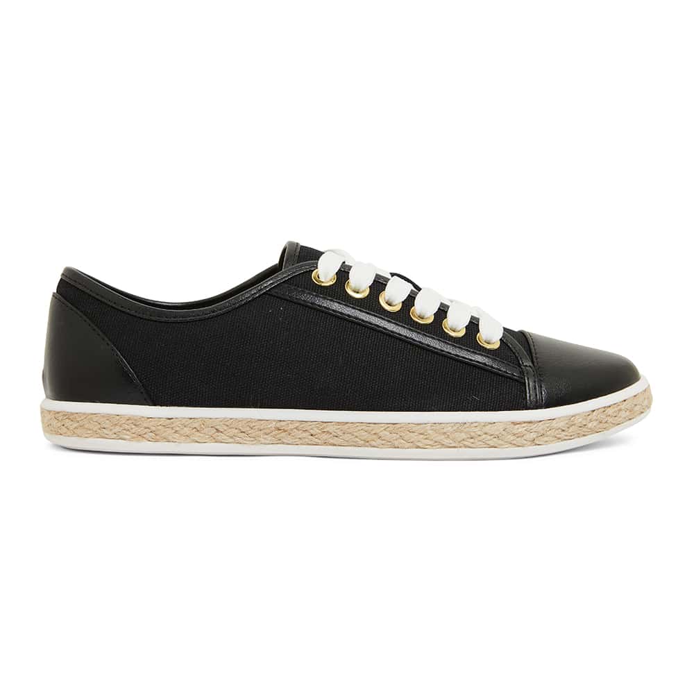 Yale Sneaker in Black Canvas And Smooth