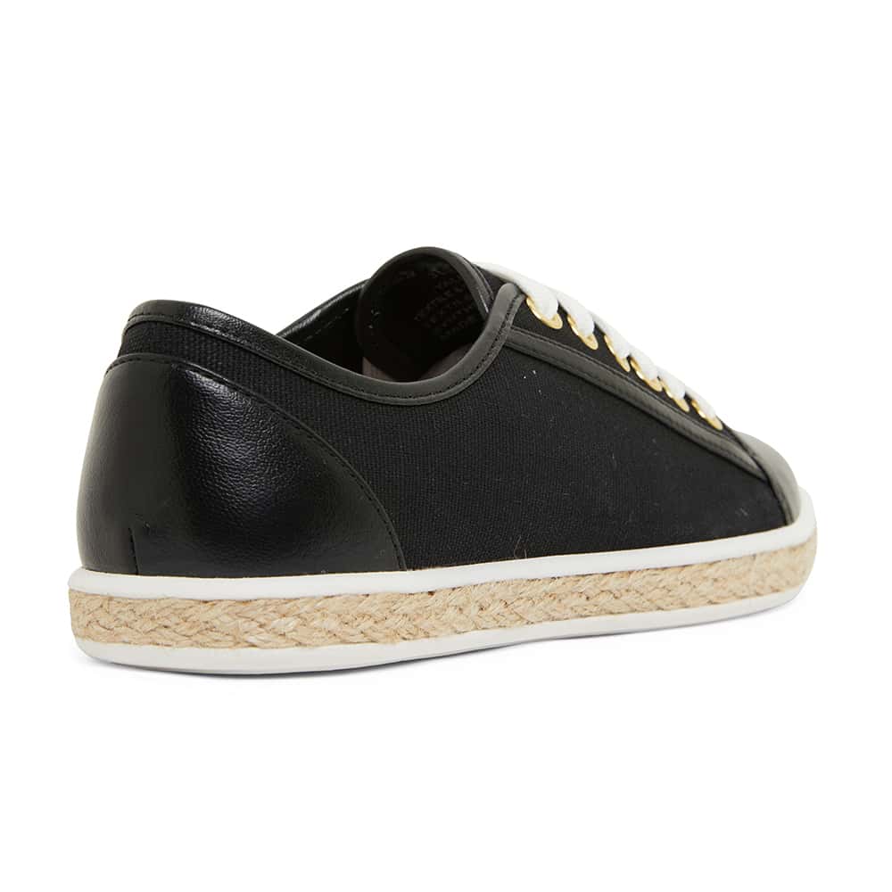 Yale Sneaker in Black Canvas And Smooth