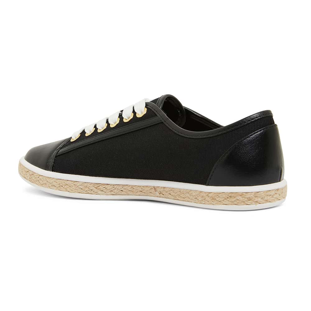 Yale Sneaker in Black Canvas And Smooth