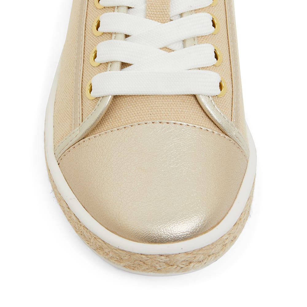 Yale Sneaker in Gold Canvas And Smooth
