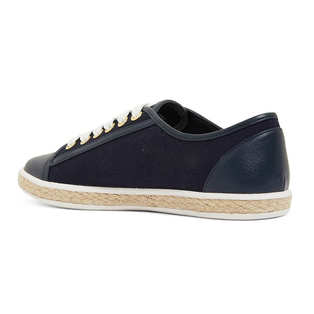 Yale Sneaker in Navy Canvas And Smooth