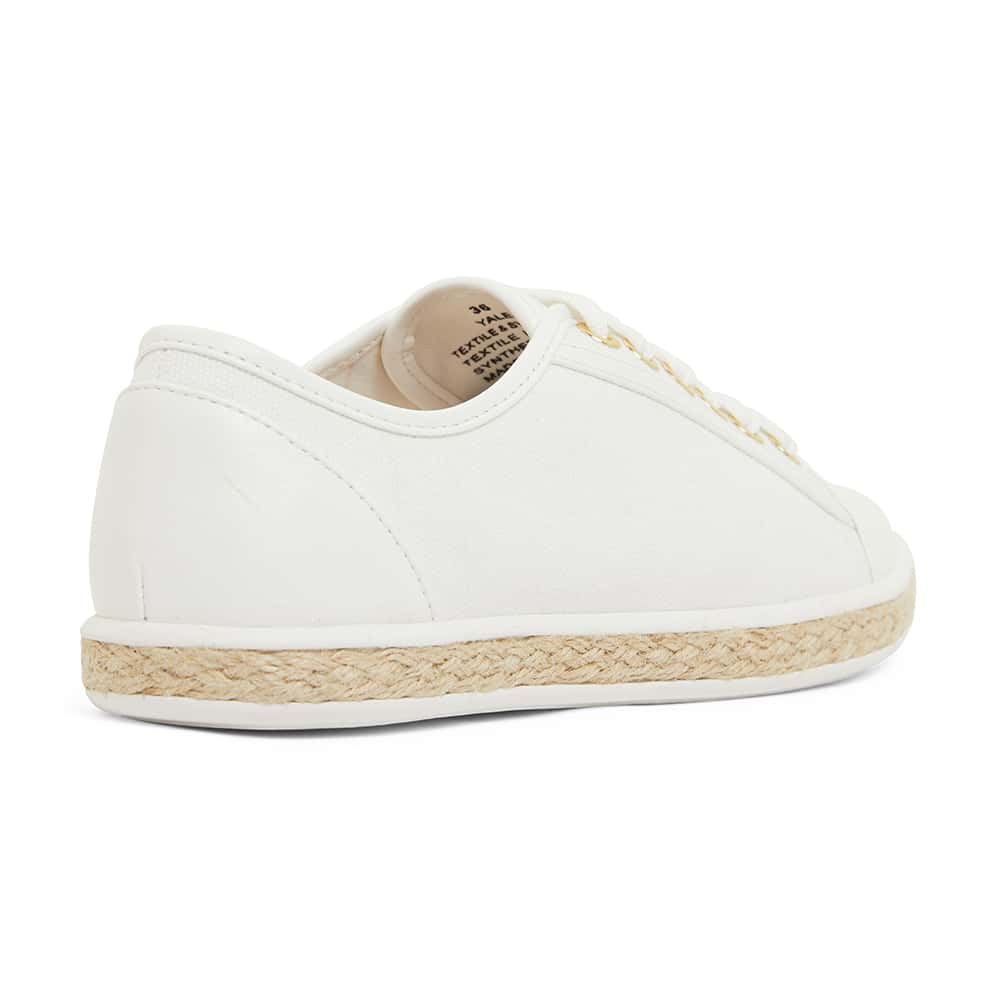 Yale Sneaker in White Canvas And Smooth