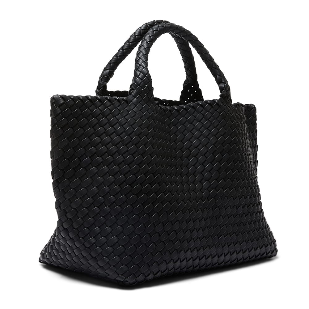 Duet Handbag in Black Weave Fabric