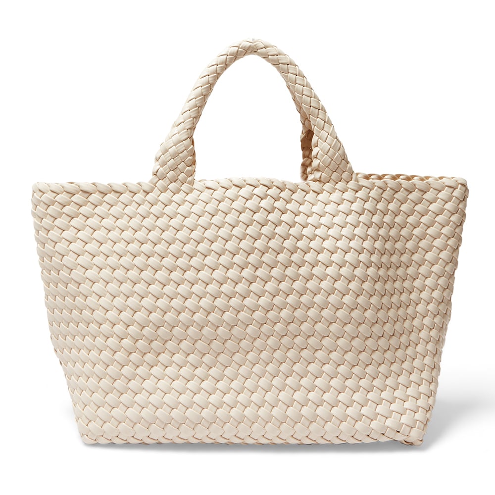 Duet Handbag in Bone Weave Fabric