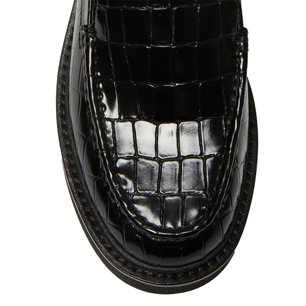Abbott Loafer in Black Croc