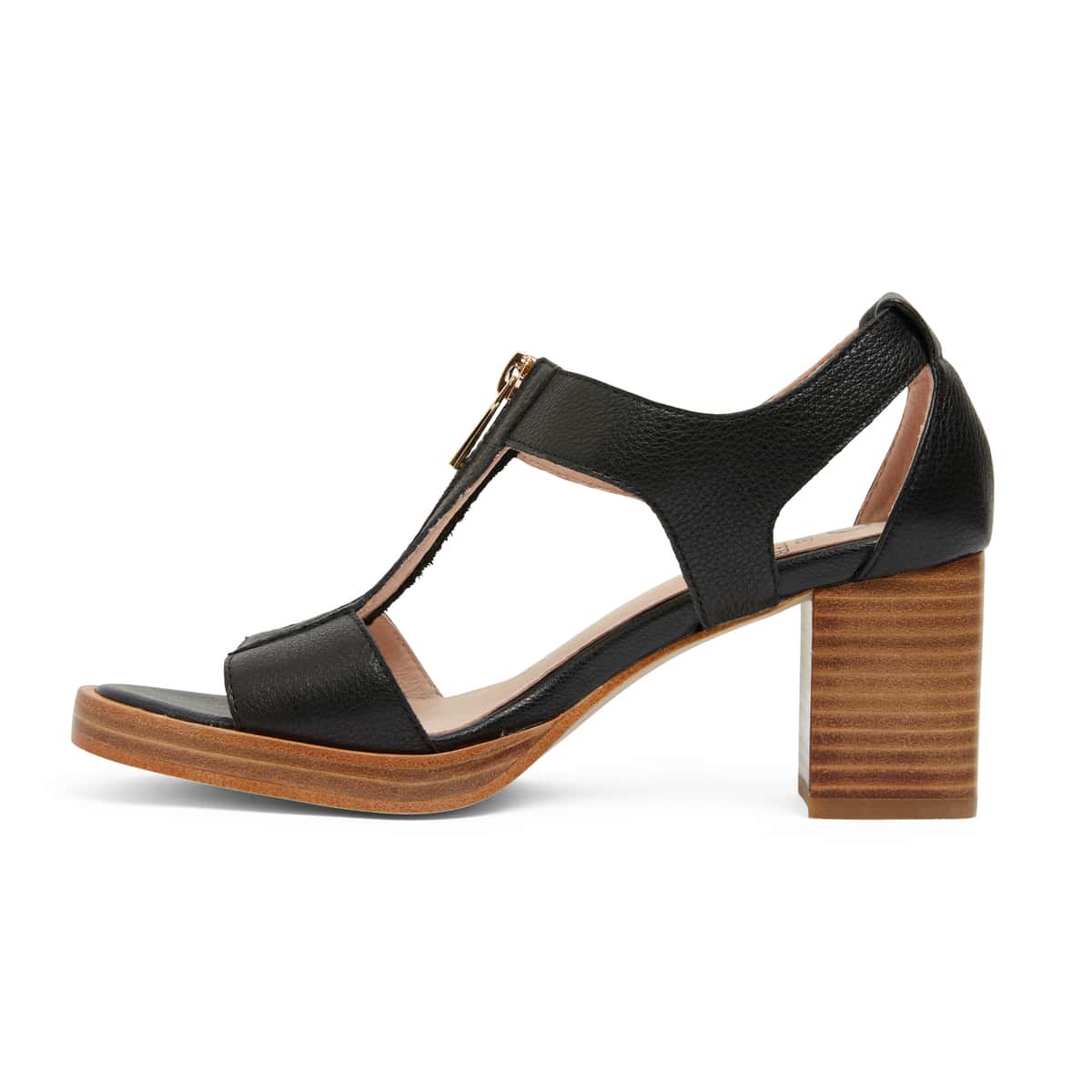 Abigail Heel in Black Leather | Jane Debster | Shoe HQ