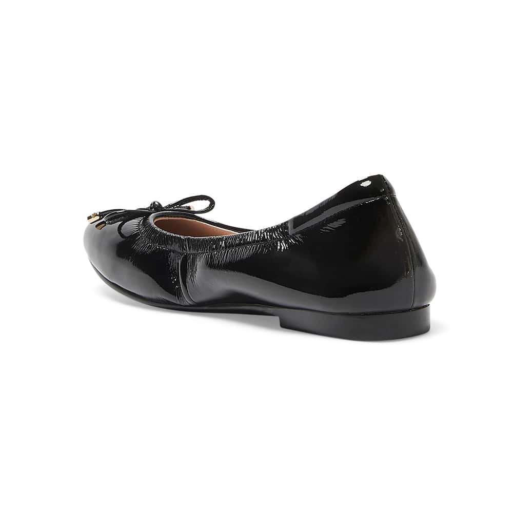 Allegra Flat in Black Patent