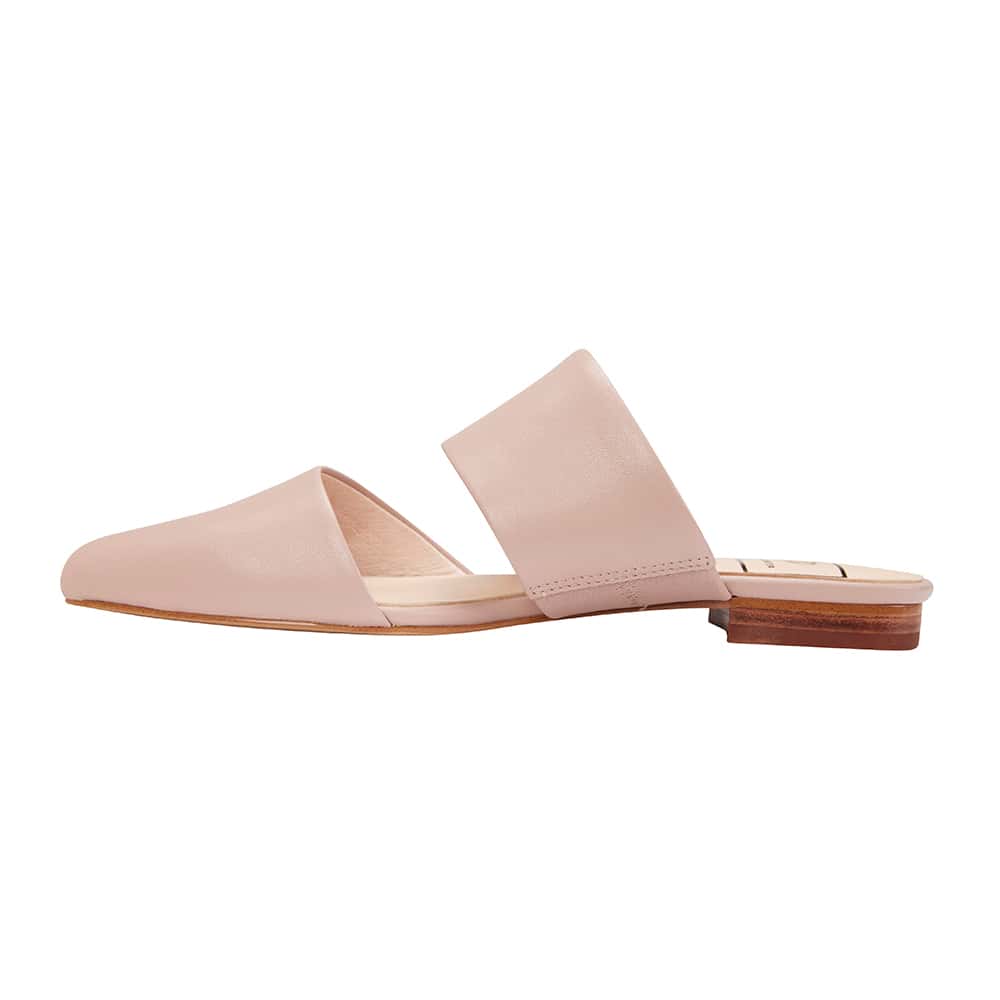 Arcadia Slide in Pale Pink Leather