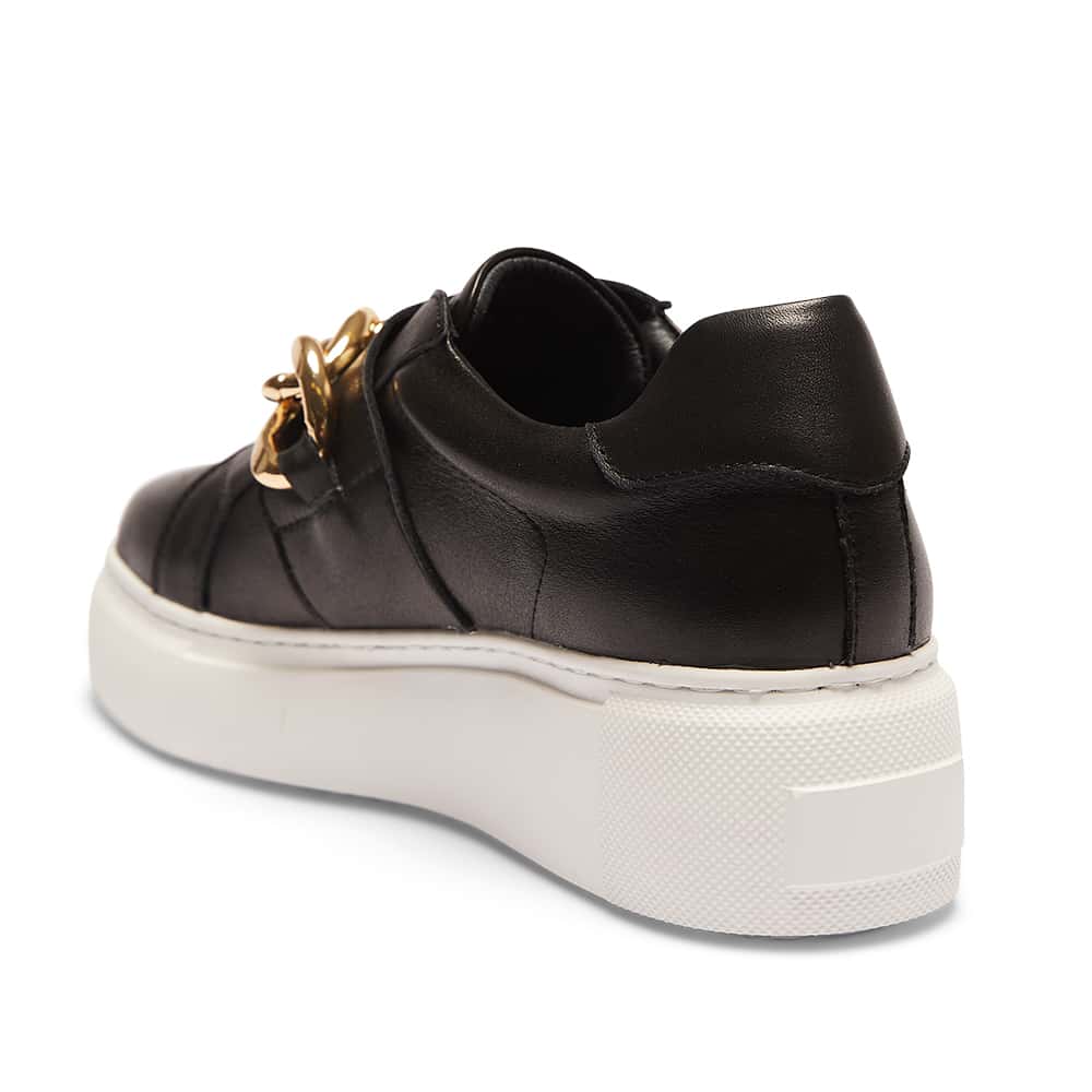 Babylon Sneaker in Black And Gold Leather