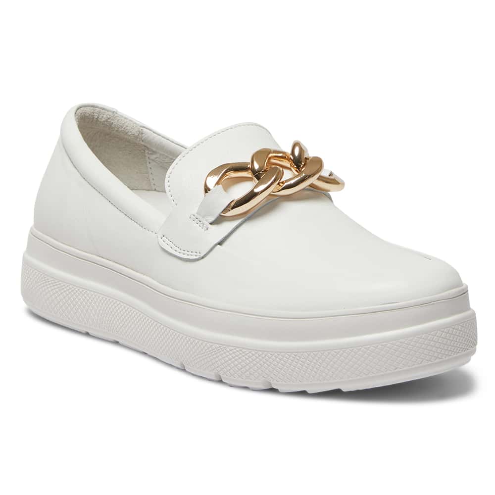 Bates Sneaker in White Leather