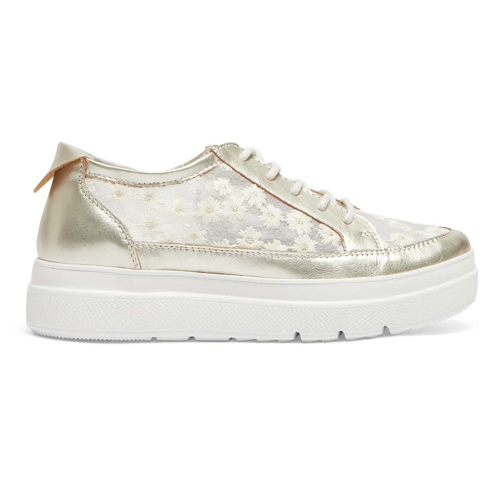 Benny Sneaker in Soft Gold Leather