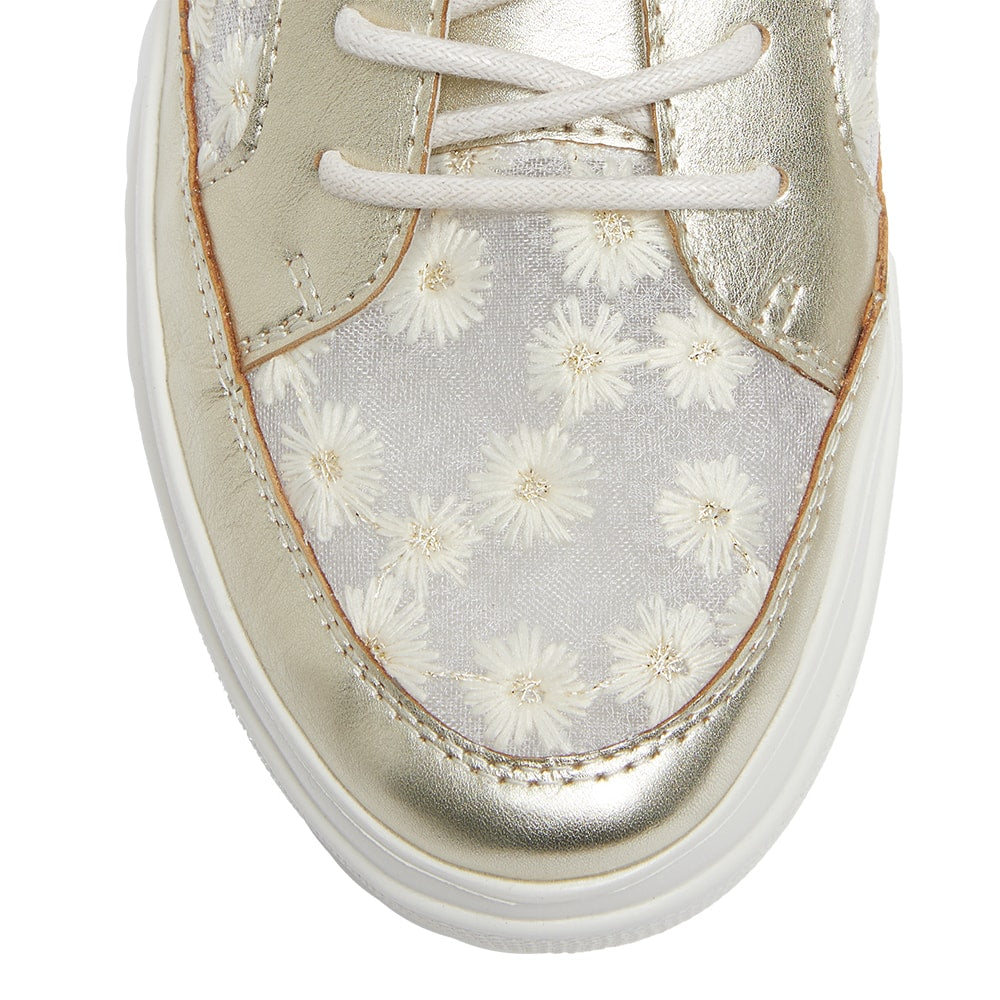 Benny Sneaker in Soft Gold Leather