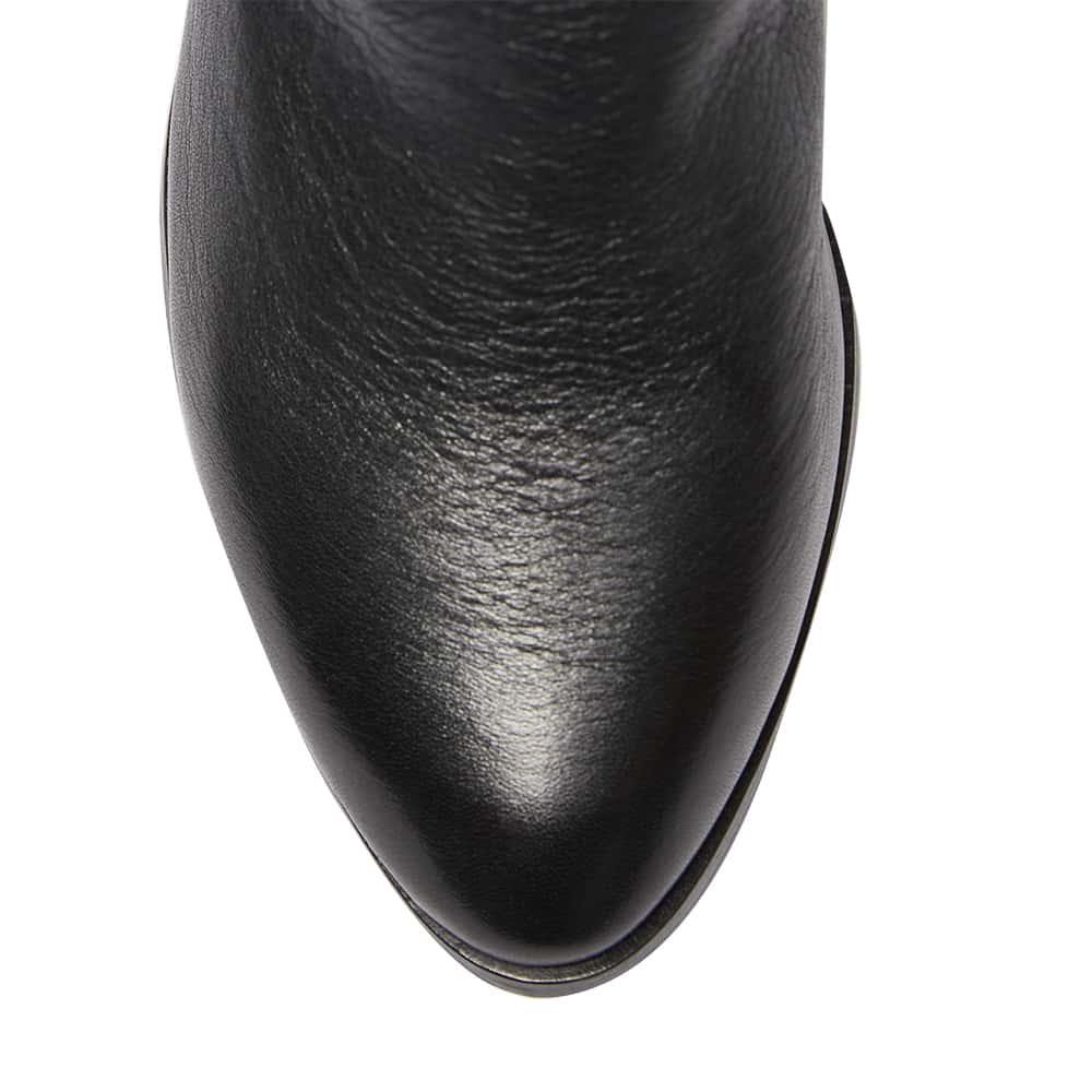 Cabaret Boot in Black Leather