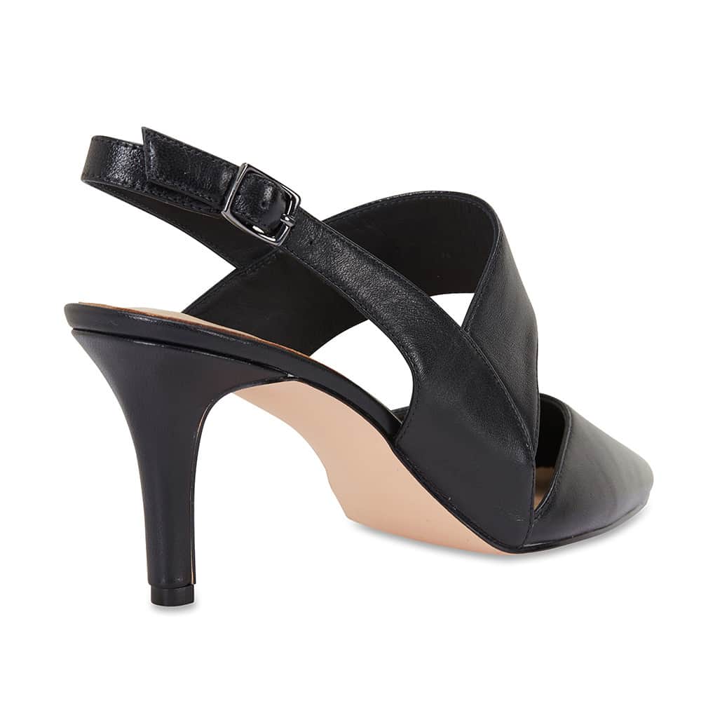 Callista Heel in Black Leather