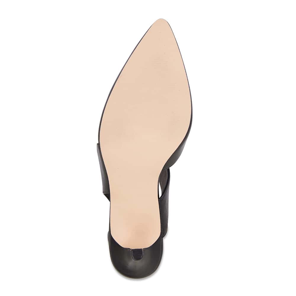 Callista Heel in Black Leather