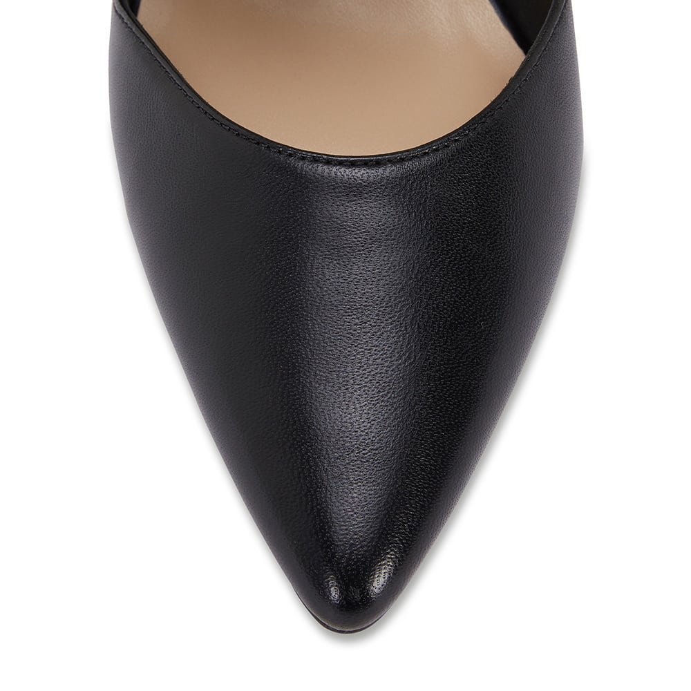 Callista Heel in Black Leather