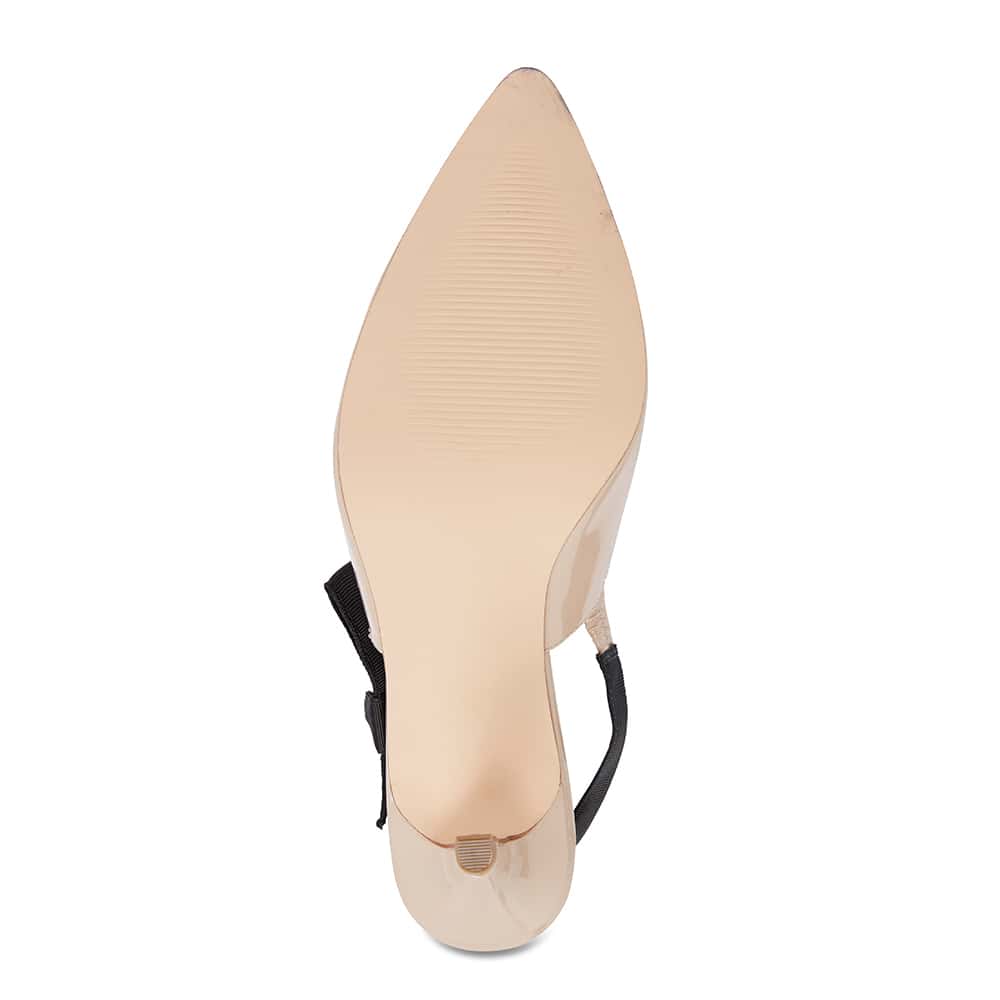 Casandra Heel in Nude Patent