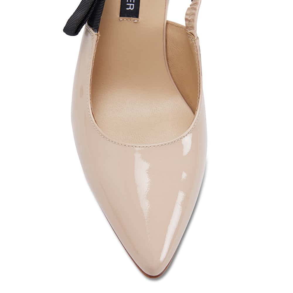 Casandra Heel in Nude Patent