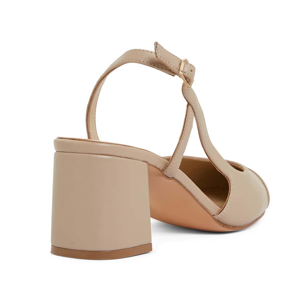 Chapter Heel in Nude Leather