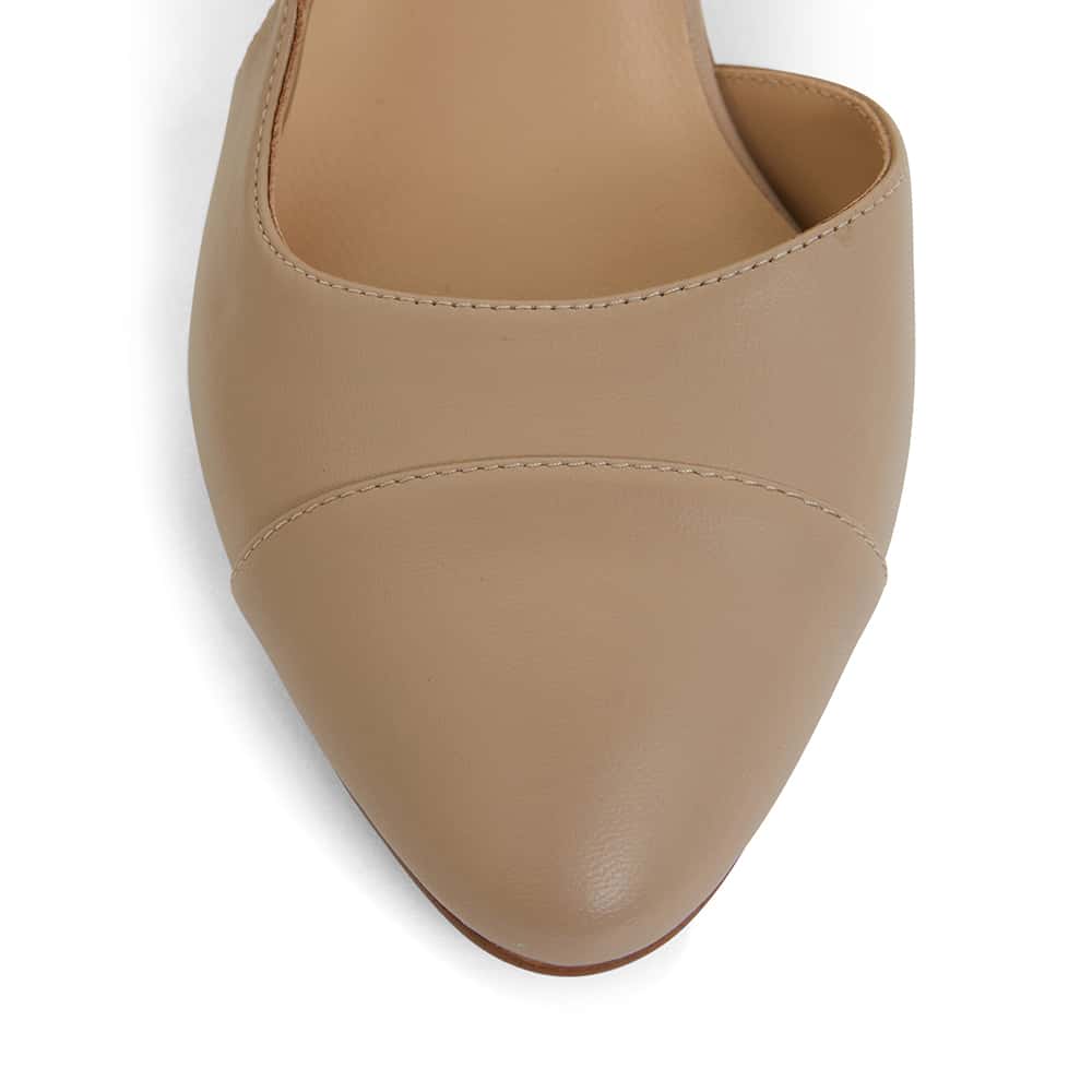 Chapter Heel in Nude Leather