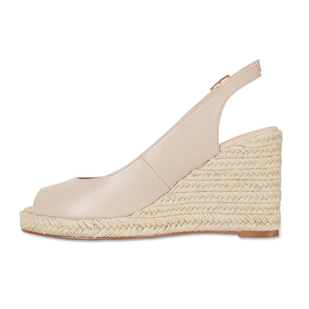 Dakota Espadrille in Blush Leather