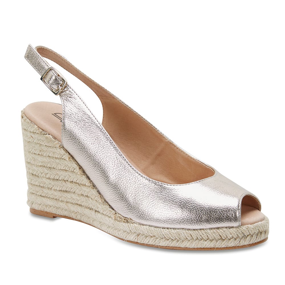 Dakota Espadrille in Soft Gold Leather