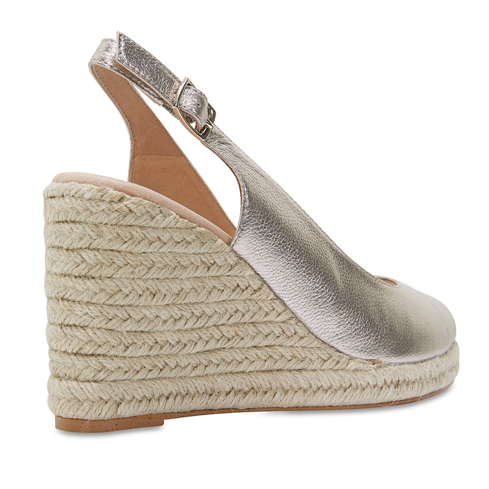 Dakota Espadrille in Soft Gold Leather