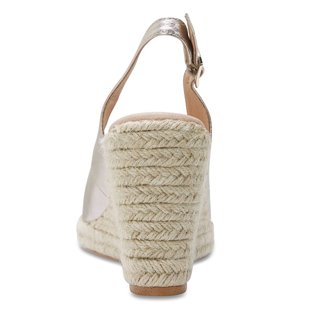 Dakota Espadrille in Soft Gold Leather