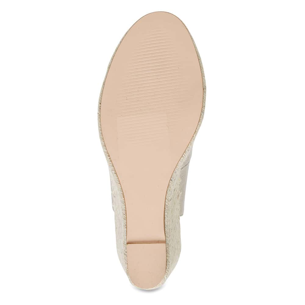 Dakota Espadrille in Soft Gold Leather