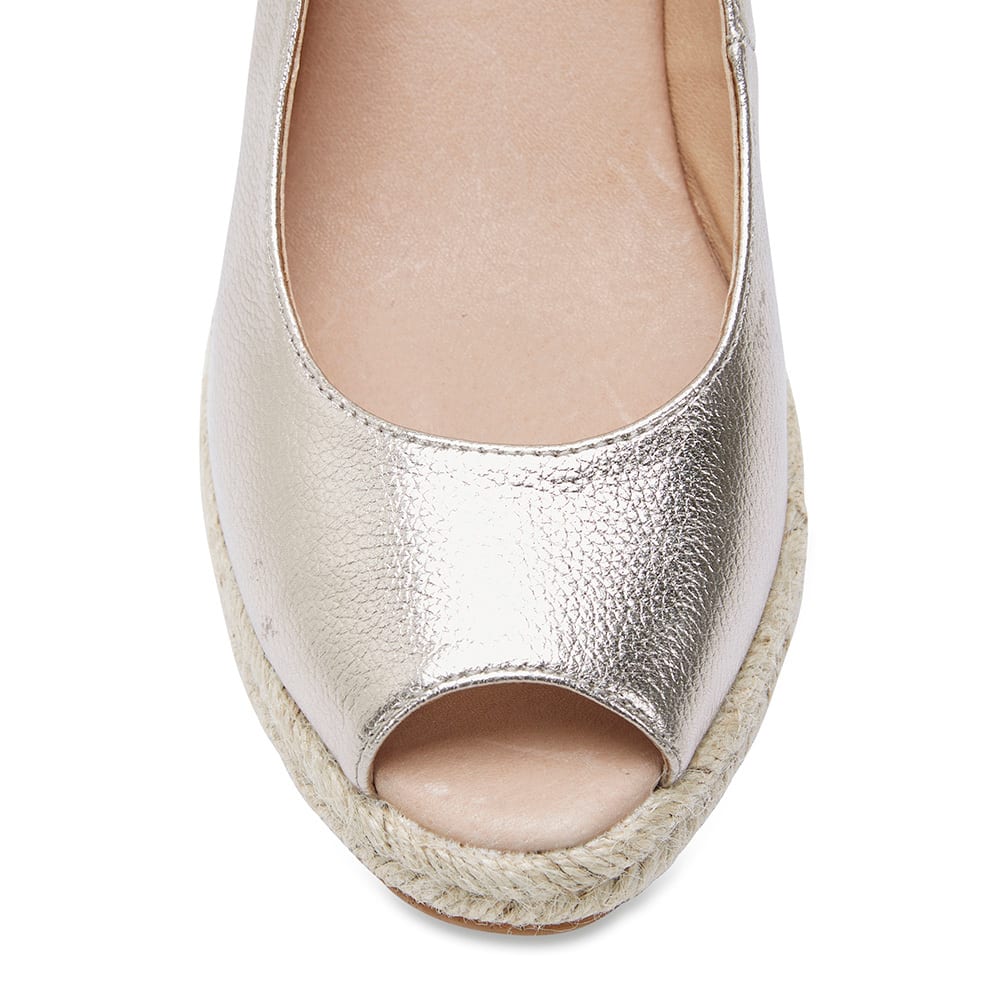 Dakota Espadrille in Soft Gold Leather