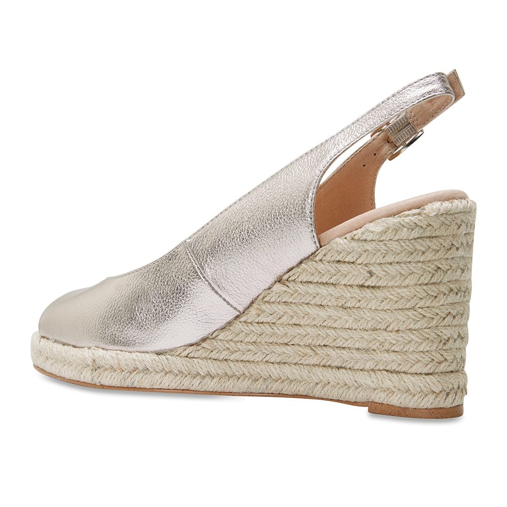 Dakota Espadrille in Soft Gold Leather
