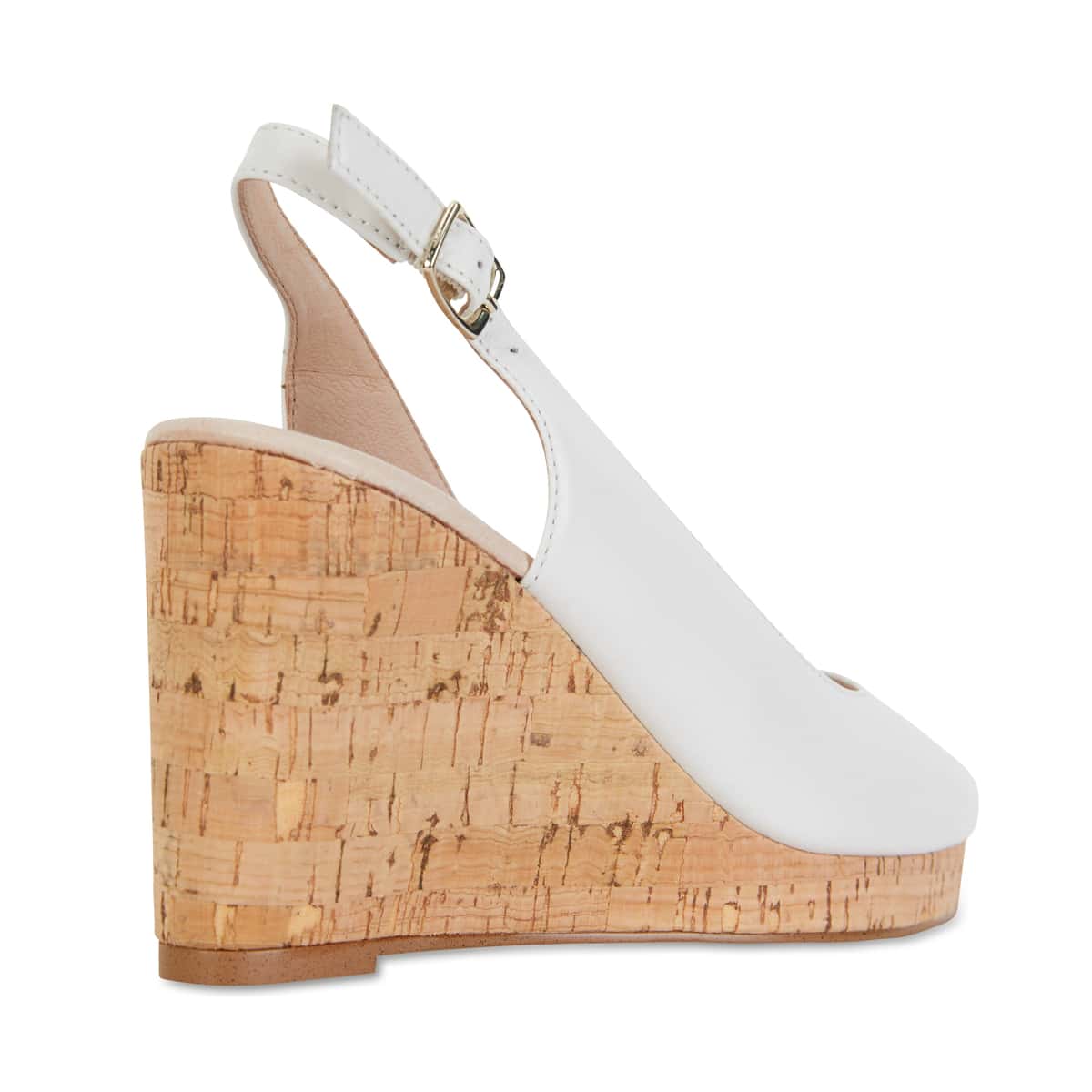 Davina Heel in White Leather