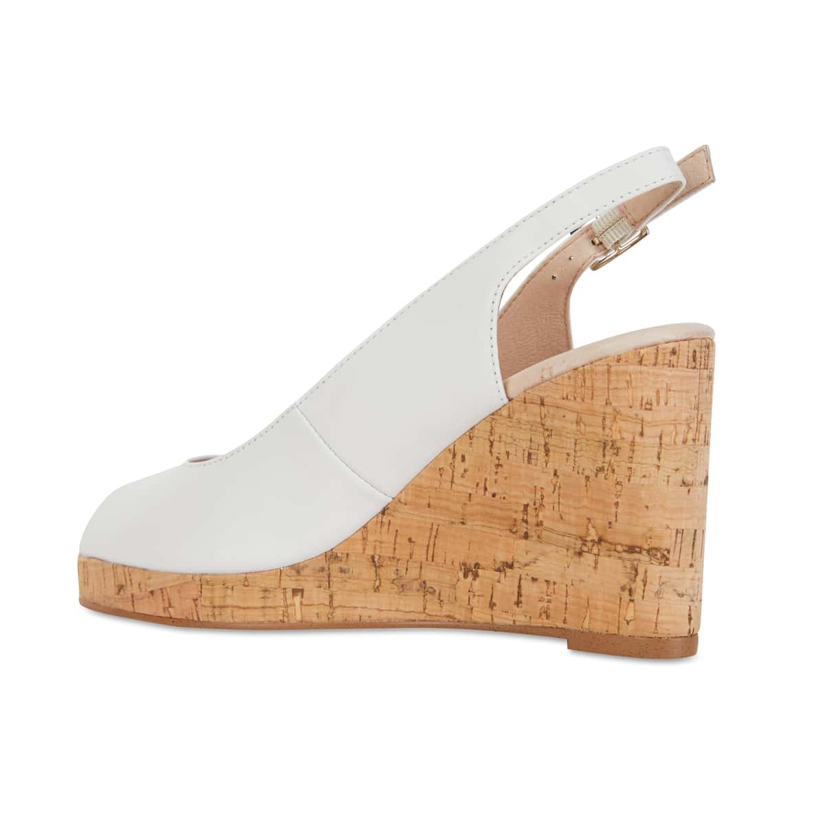 Davina Heel in White Leather