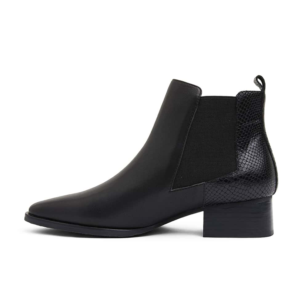 Decan Boot in Black Leather