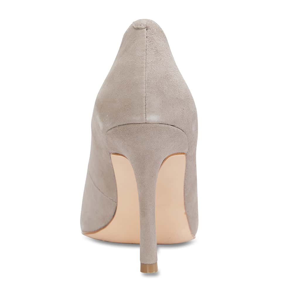 Della Heel in Grey Suede