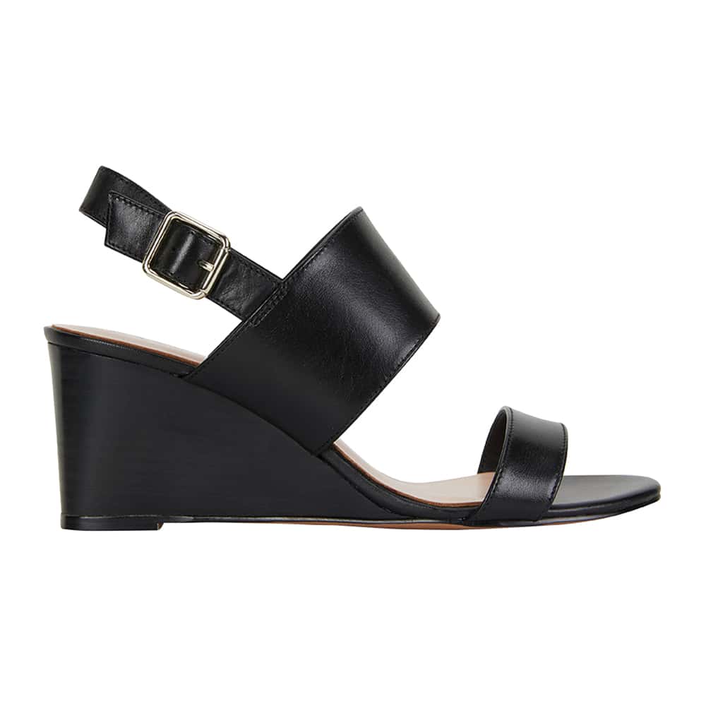 Diana Heel in Black Leather