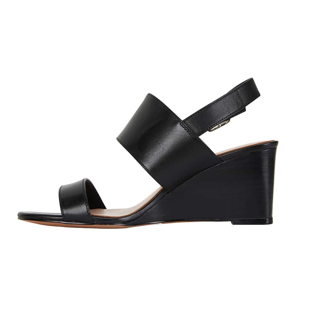 Diana Heel in Black Leather