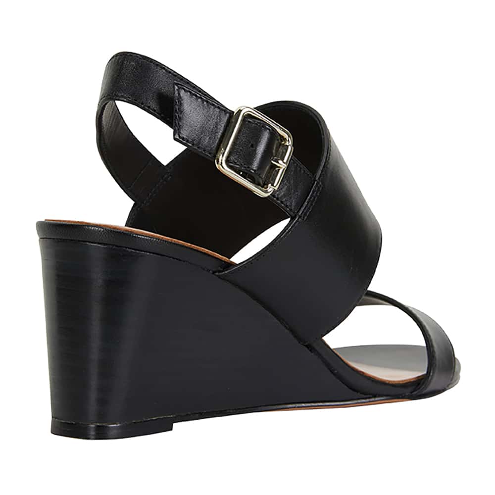 Diana Heel in Black Leather