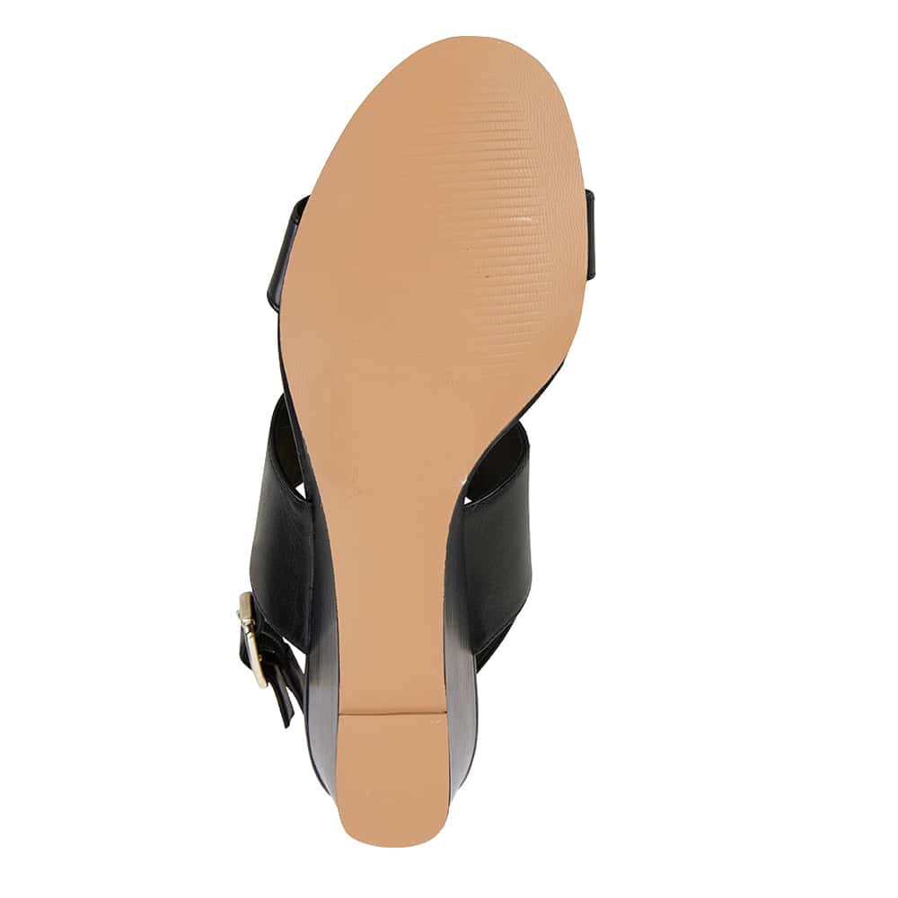 Diana Heel in Black Leather