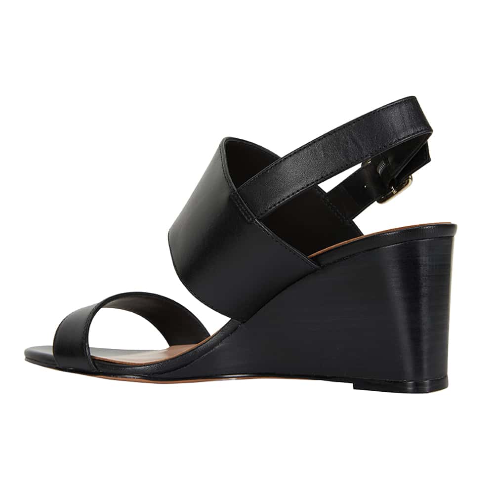 Diana Heel in Black Leather
