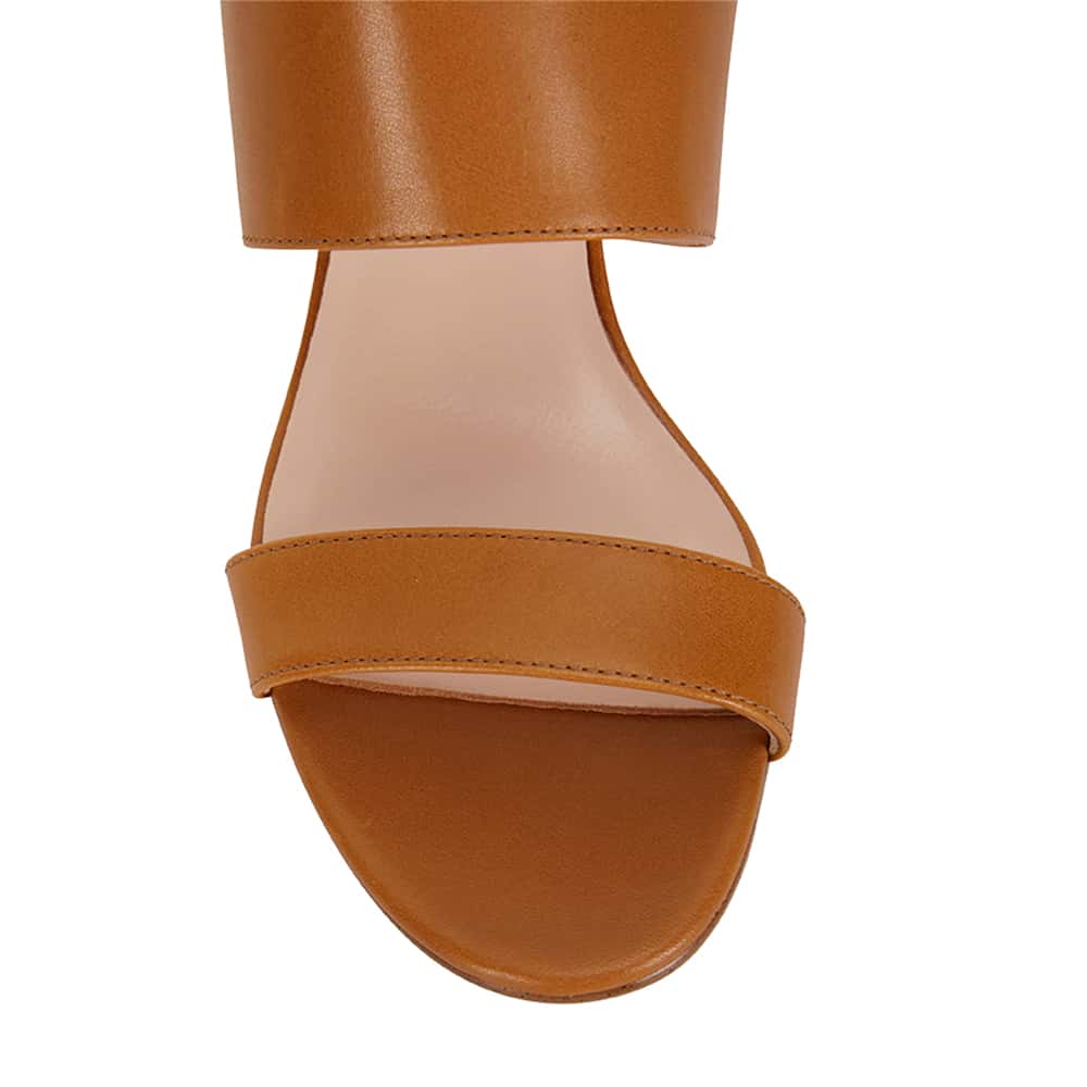 Diana Heel in Light Tan Leather