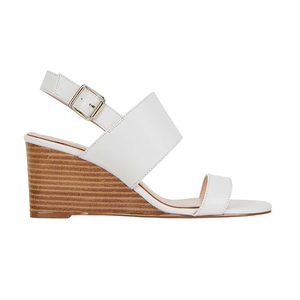 Diana Heel in White Leather