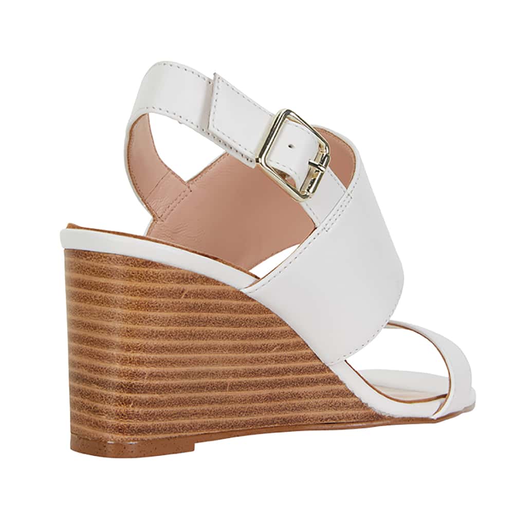 Diana Heel in White Leather